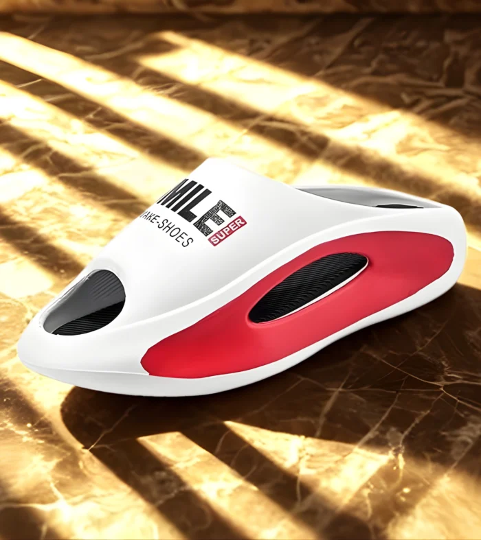 Smile Foam Slipper (White and Red)